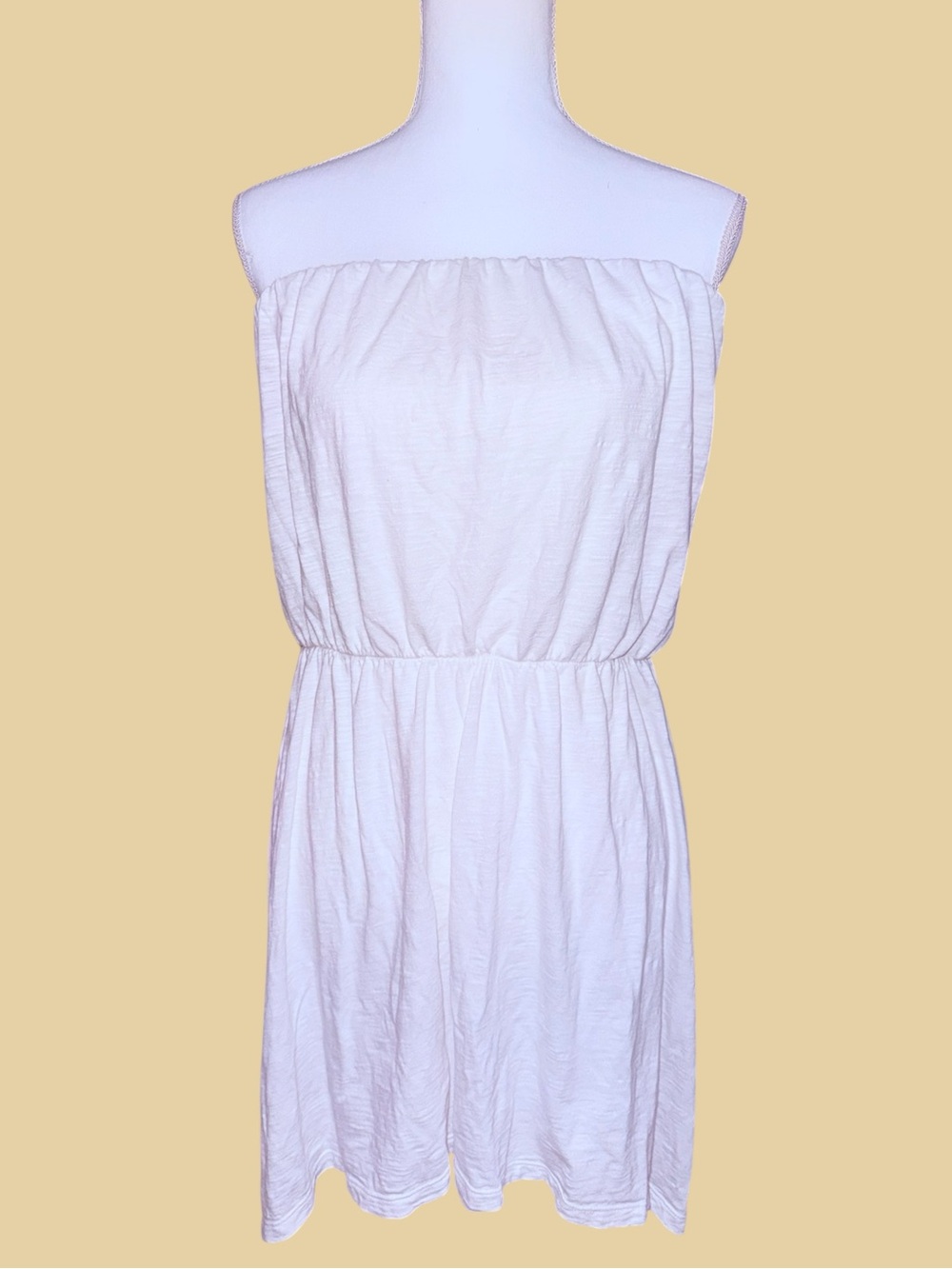 Express White Strapless High-Low Sundress